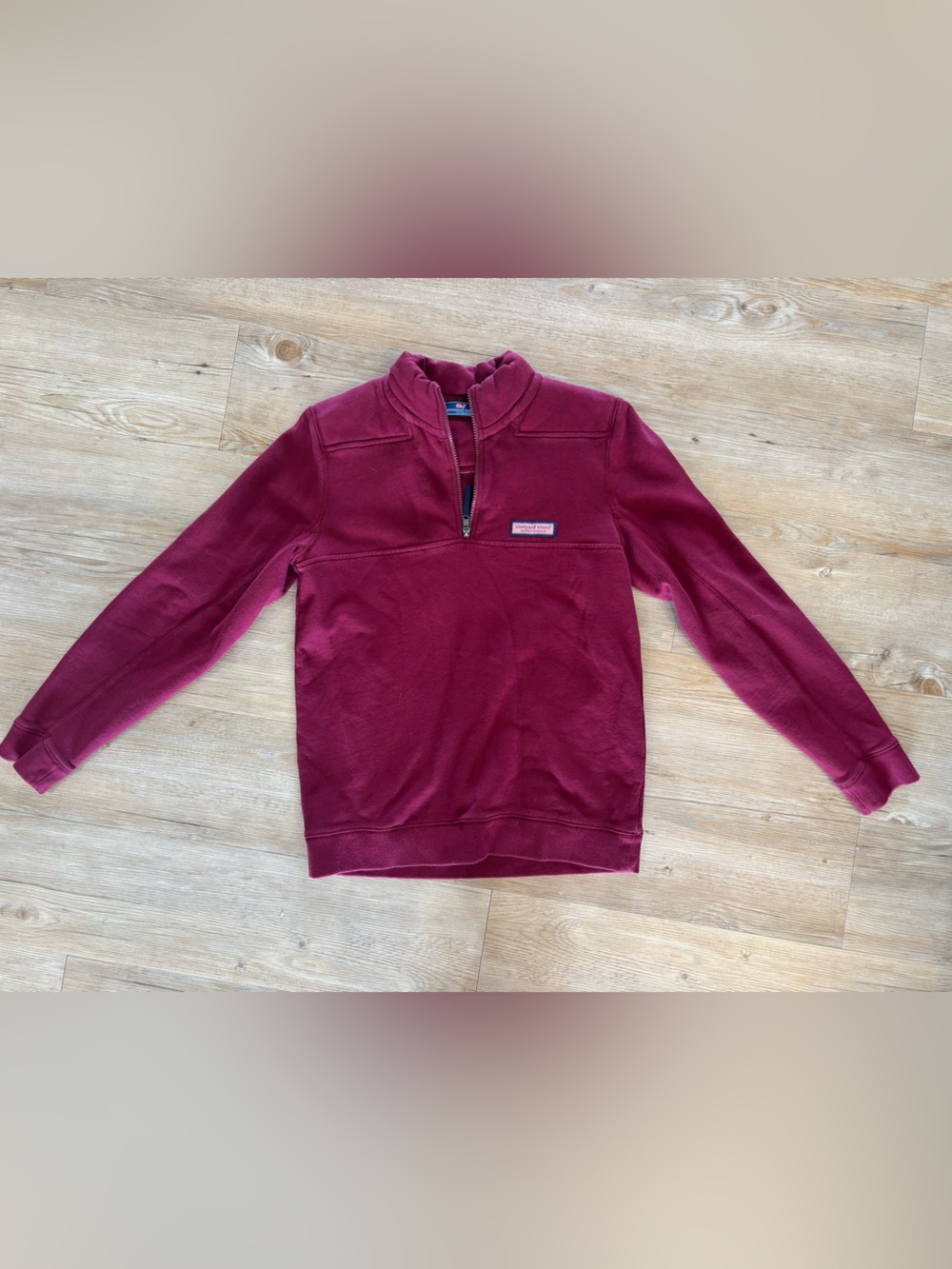 Vineyard Vines Kids Maroon Quarter-Zip Pullover